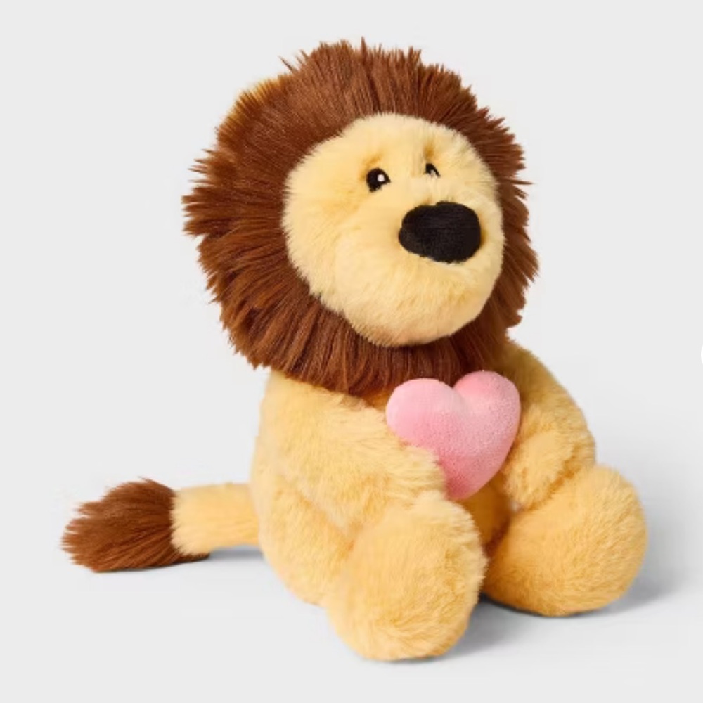 6" Valentine Animals with Hearts Minis -  Lion - Gigglescape